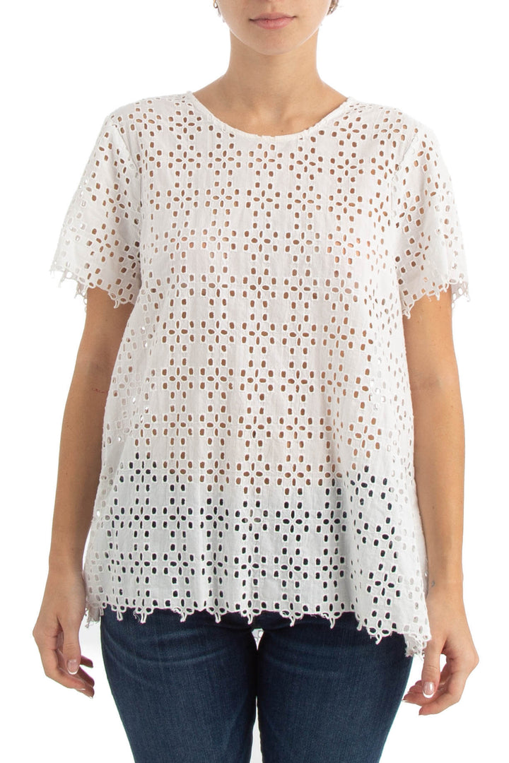 Blusa Madewell blanco, vista frontal – ClosetRehab