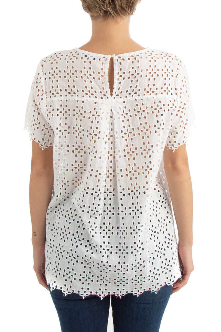 Blusa Madewell blanco, vista posterior – ClosetRehab