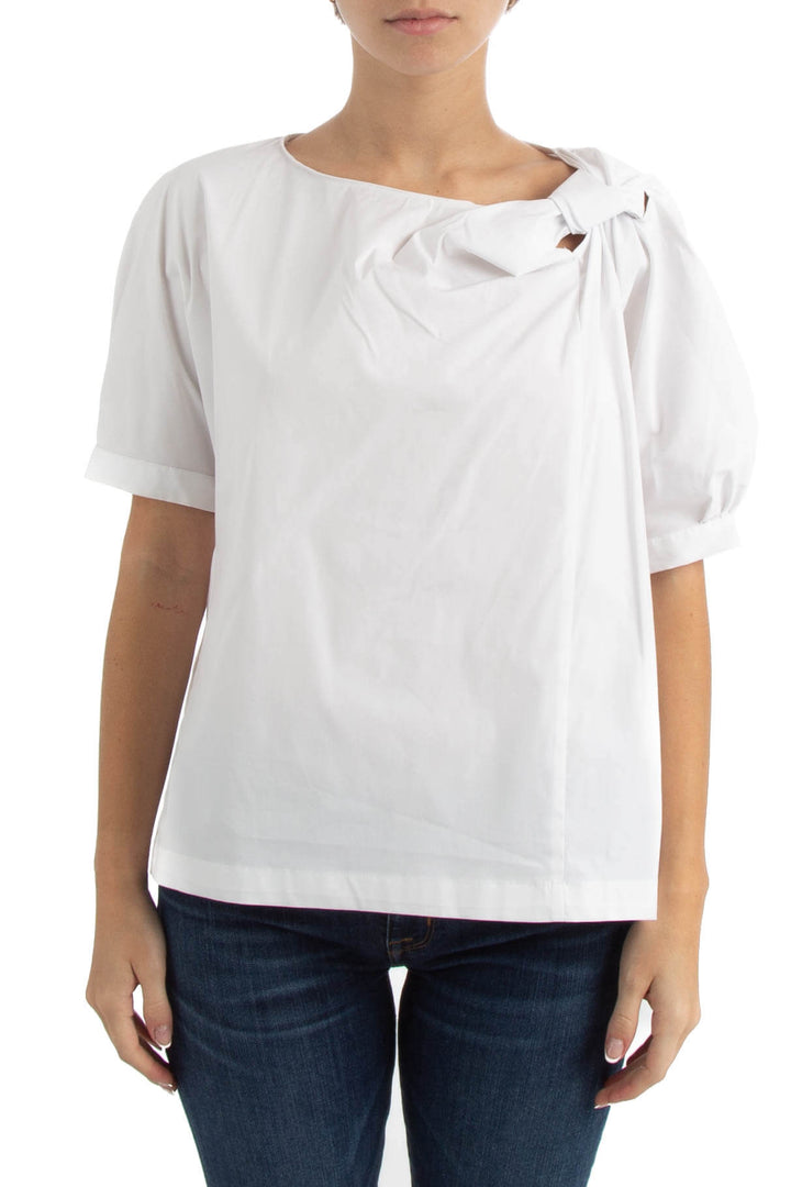 Blusa 7 For All Mankind blanco, vista frontal – ClosetRehab