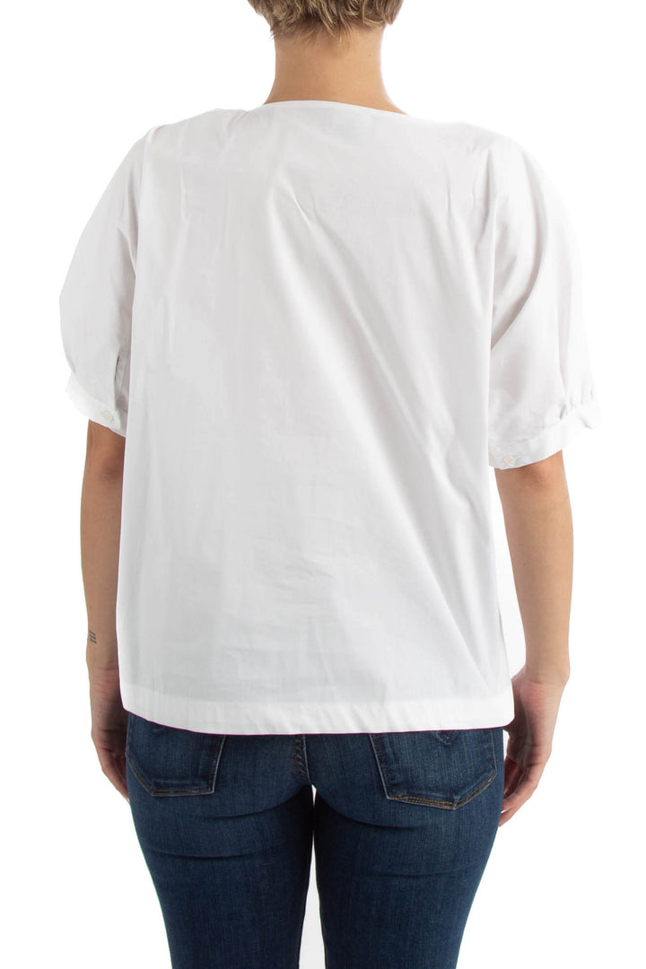 Blusa 7 For All Mankind blanco, vista posterior – ClosetRehab