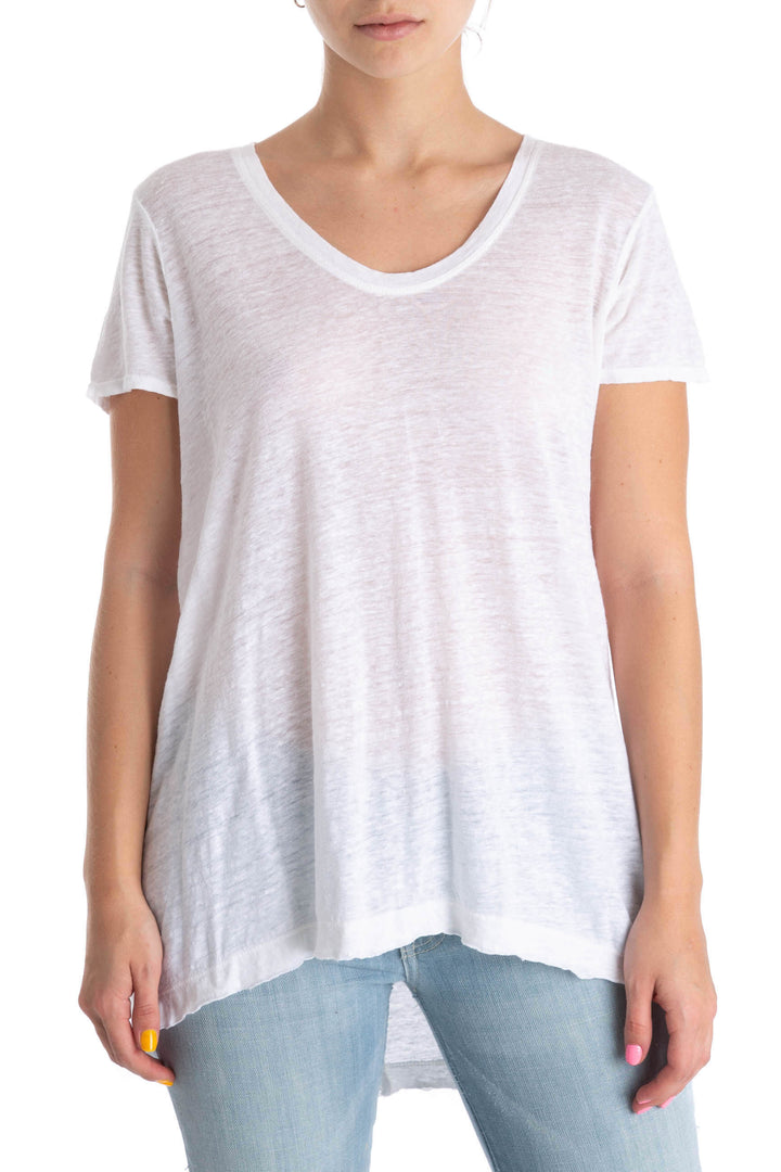 Blusa Wilt blanco, vista frontal – ClosetRehab