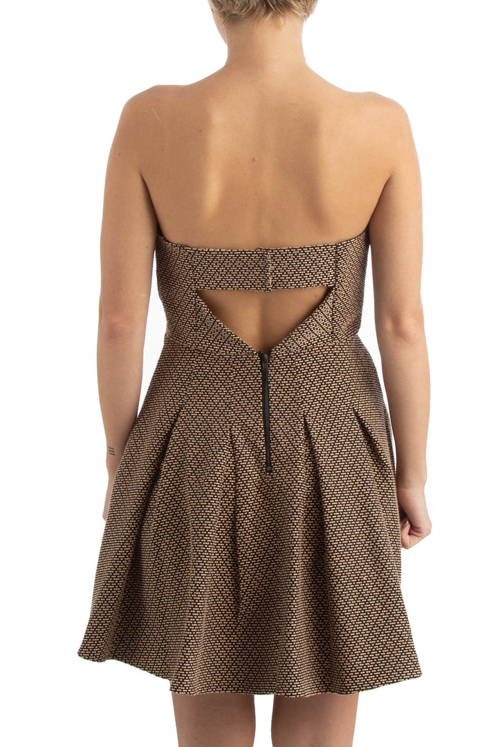 Vestido BCBG Generation beige, vista posterior – ClosetRehab