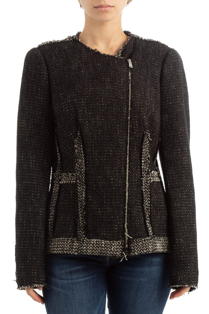 Saco Rebecca Taylor negro, vista frontal – ClosetRehab