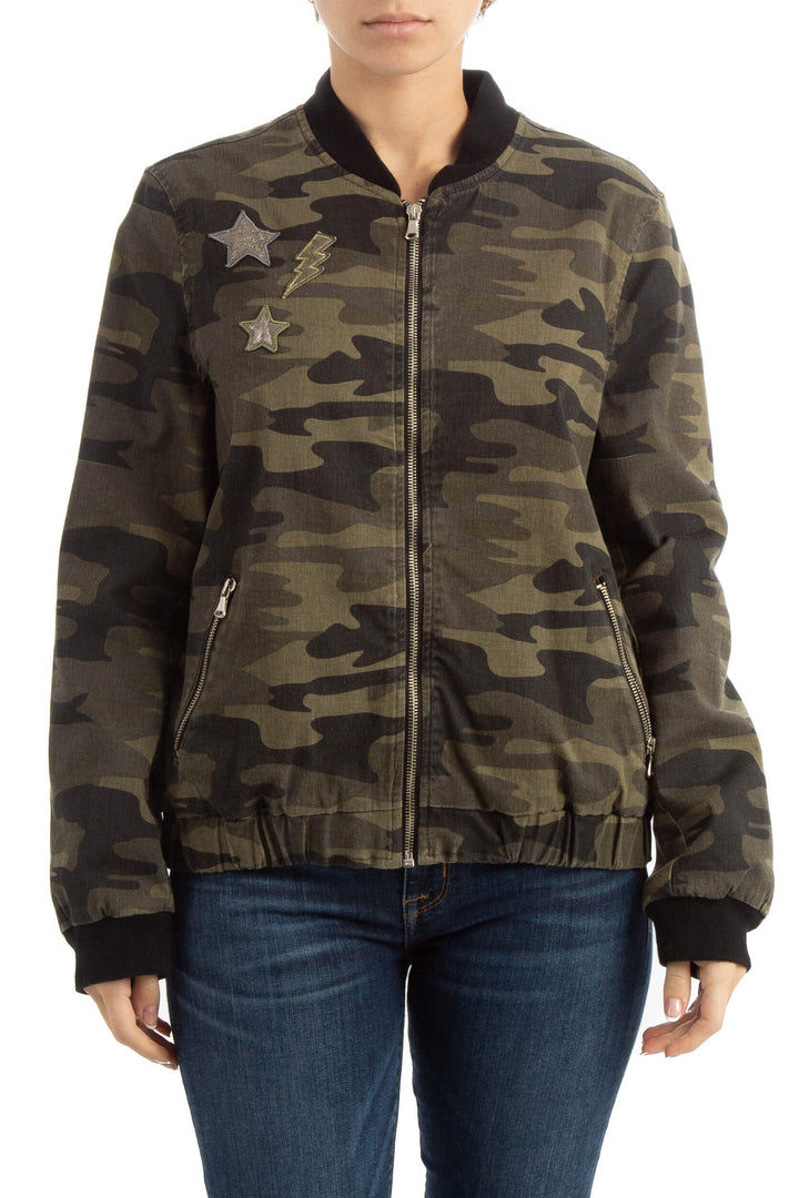 Abrigo Zara Denim verde, vista frontal – ClosetRehab