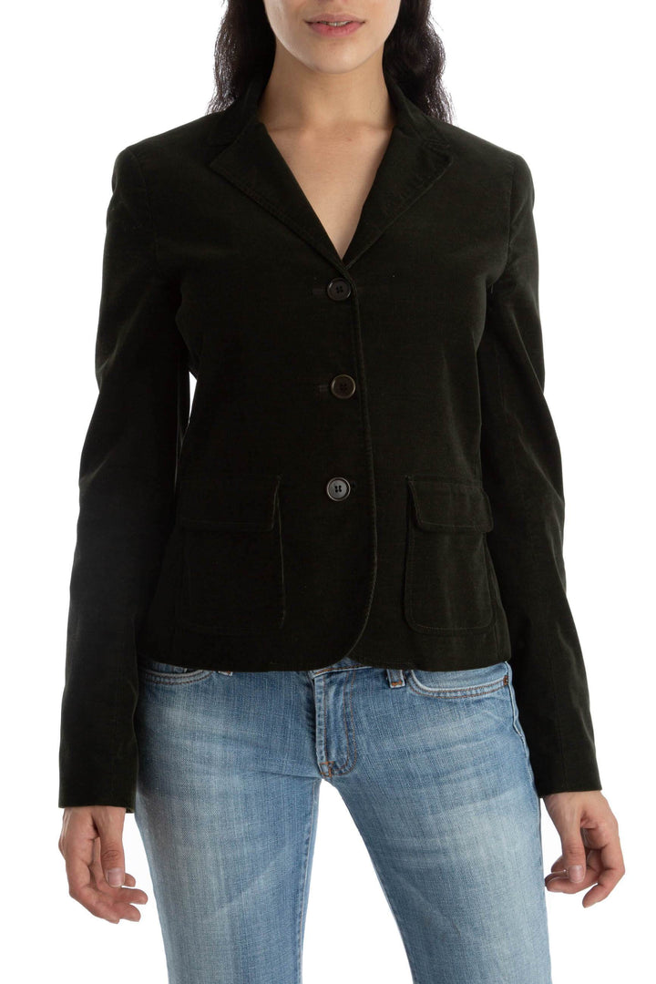Saco Theory verde, vista frontal – ClosetRehab