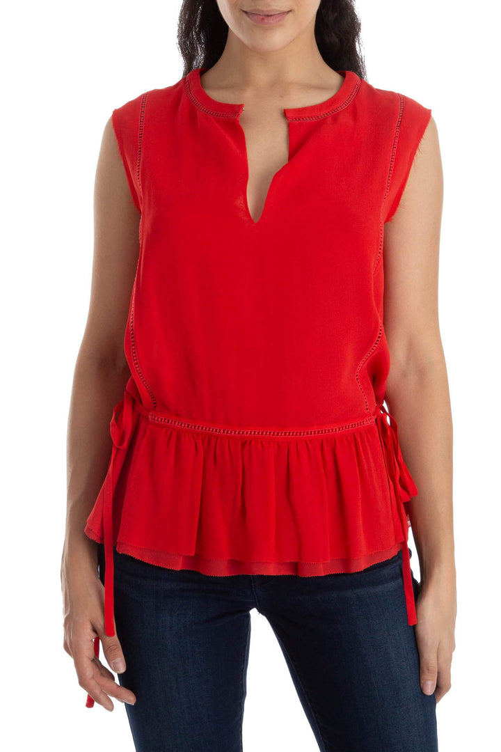 Blusa Tory Burch rojo, vista frontal – ClosetRehab