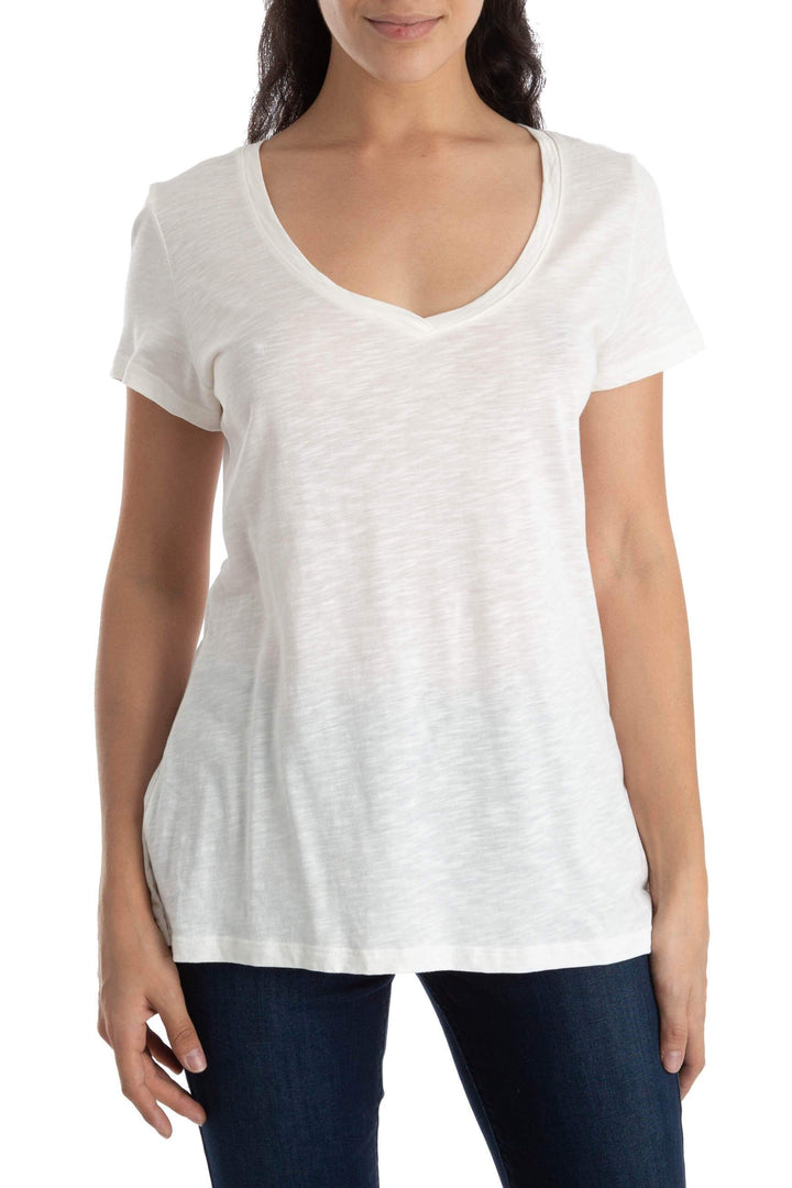 Blusa HallHuber blanco, vista frontal – ClosetRehab