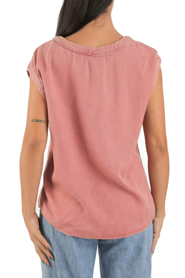 Blusa Maeve rosa, vista posterior – ClosetRehab