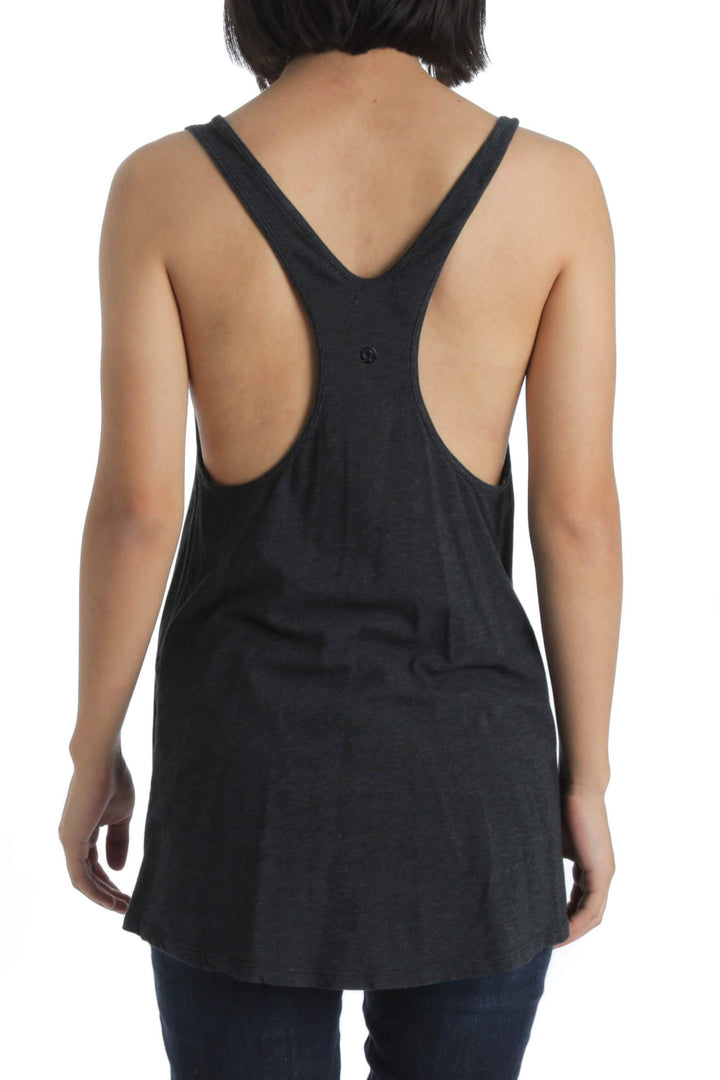 Blusa Lulu Lemon gris, vista posterior – ClosetRehab