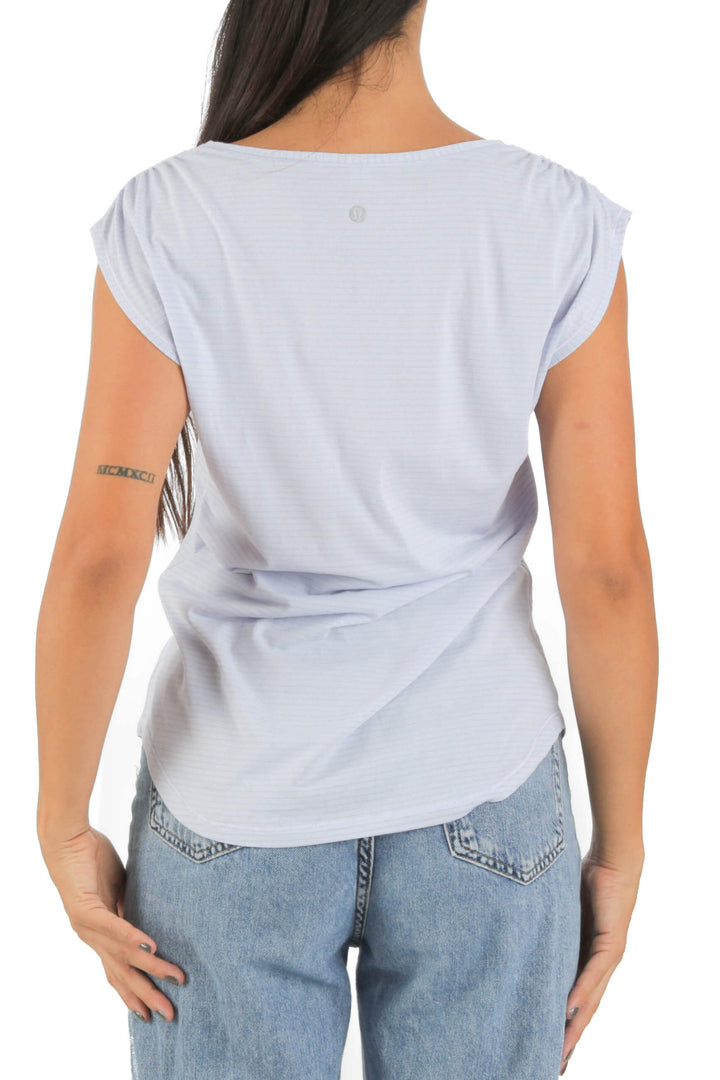 Blusa Lulu Lemon azul, vista posterior – ClosetRehab