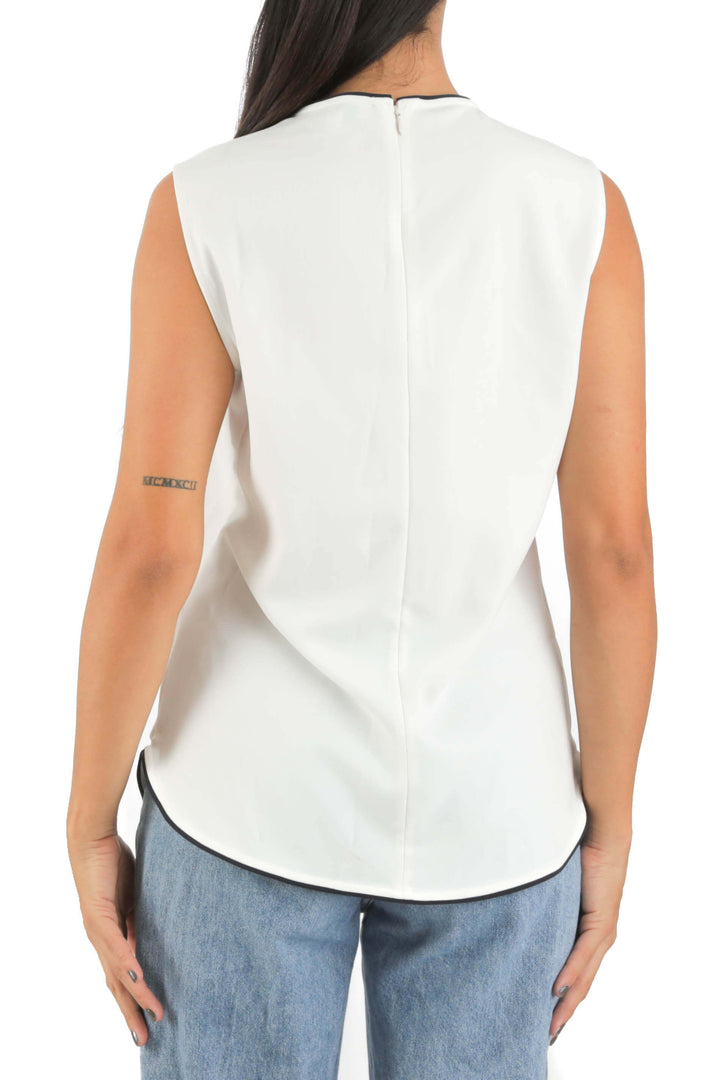 Blusa Equipment . Talla S blanco, vista posterior – ClosetRehab