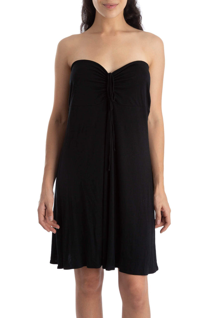 Vestido BCBG Maxazria negro, vista frontal – ClosetRehab