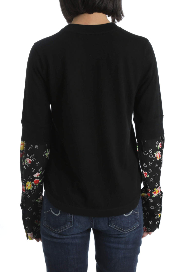 Blusa Veronica Beard negro, vista posterior – ClosetRehab