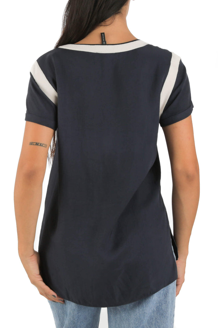 Blusa Rag & Bone azul, vista posterior – ClosetRehab