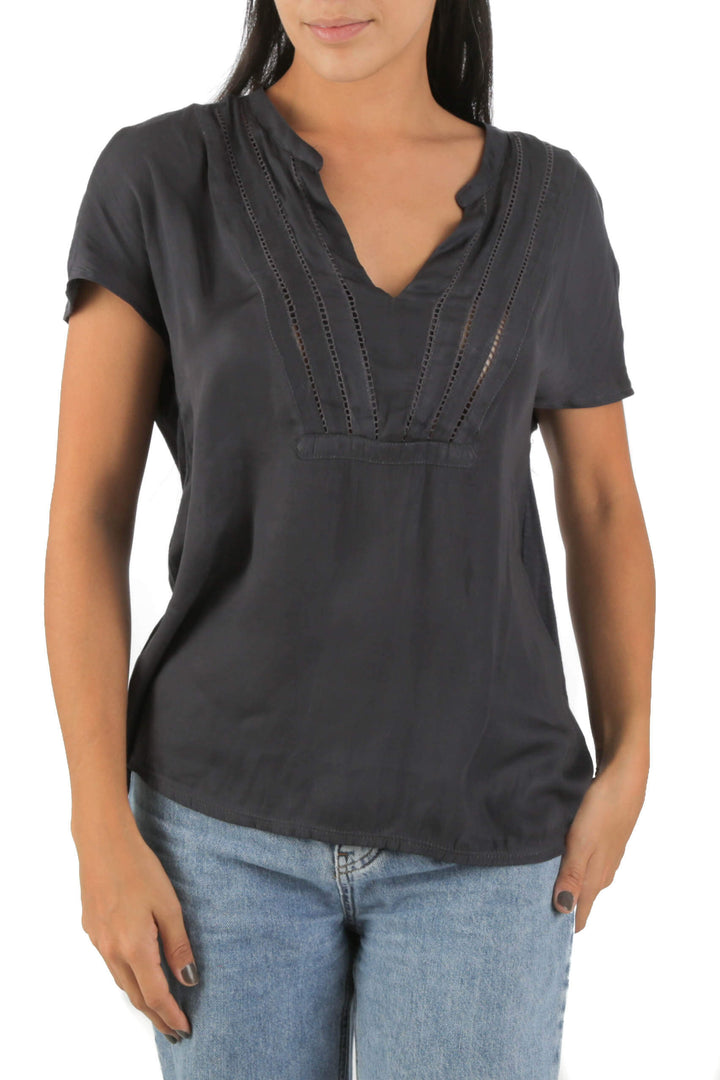 Blusa Dolan gris, vista frontal – ClosetRehab