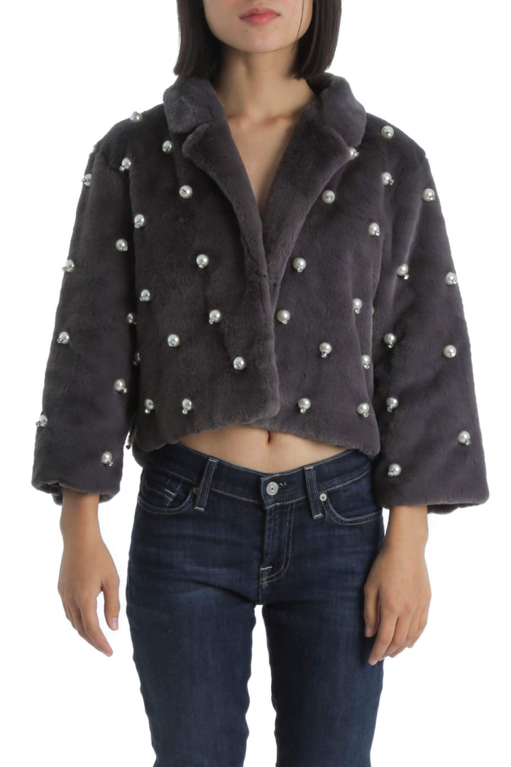 Abrigo Alberto Makali gris, vista frontal – ClosetRehab