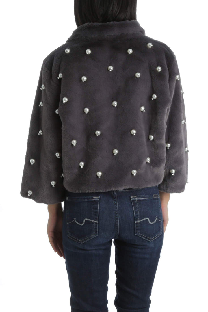Abrigo Alberto Makali gris, vista posterior – ClosetRehab
