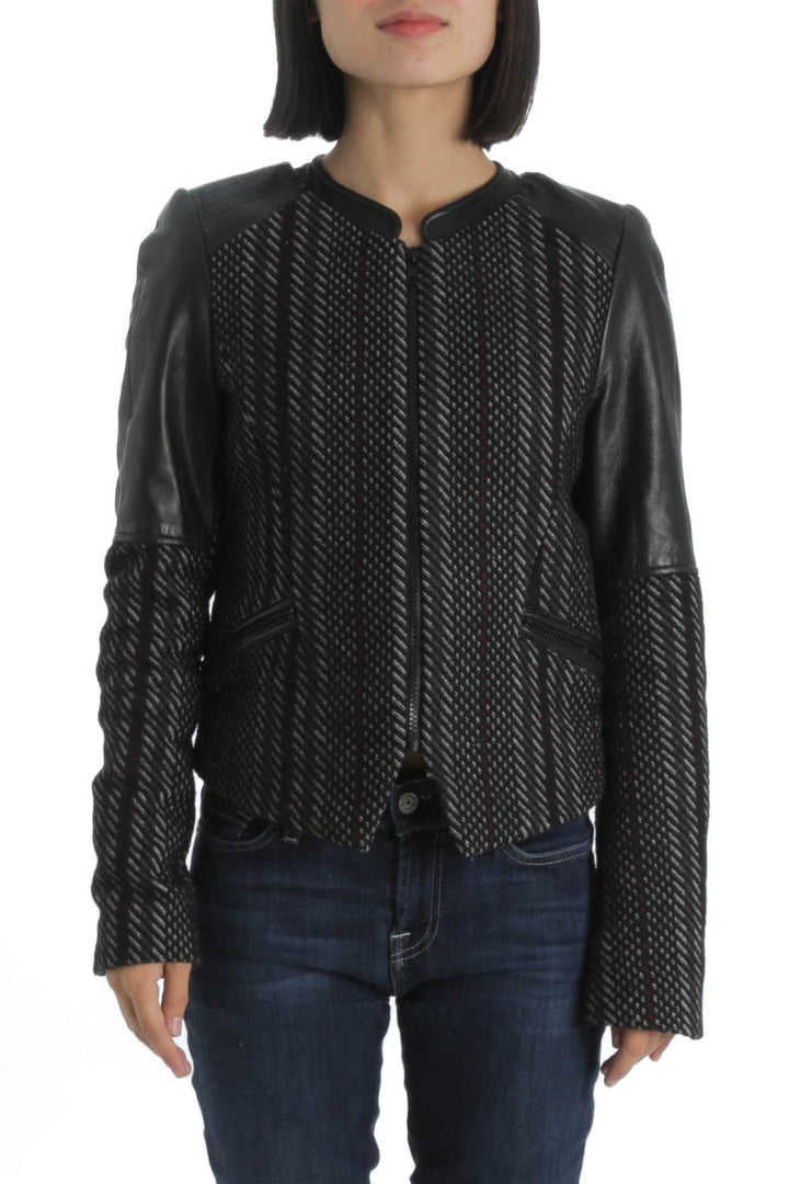 Chamarra Parker negro, vista frontal – ClosetRehab