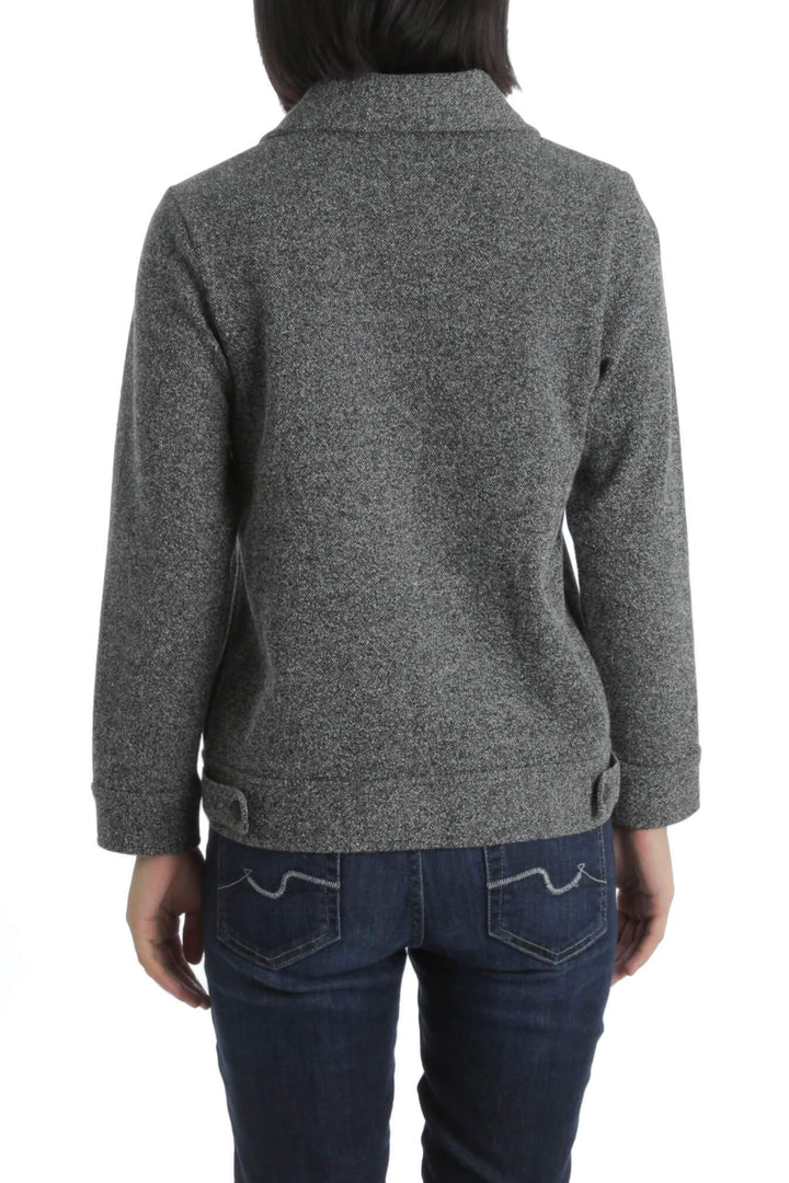 Chamarra Liz Claiborne gris, vista posterior – ClosetRehab