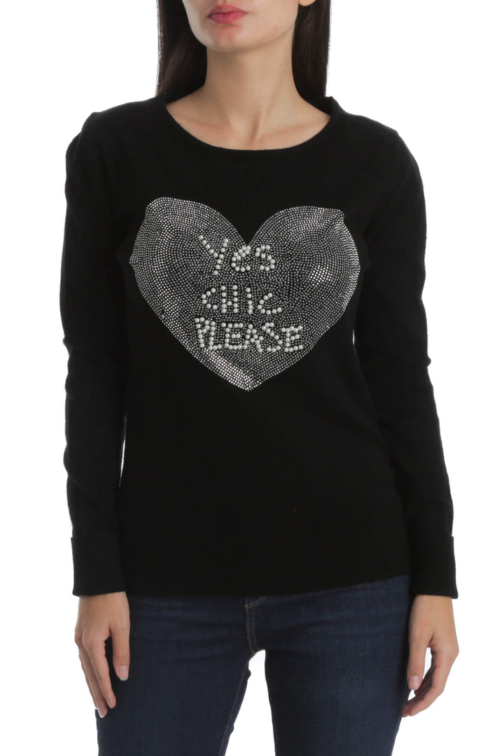 Blusa Lola negro, vista frontal – ClosetRehab