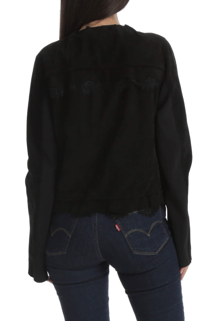 Chamarra Elie Tahari negro, vista posterior – ClosetRehab