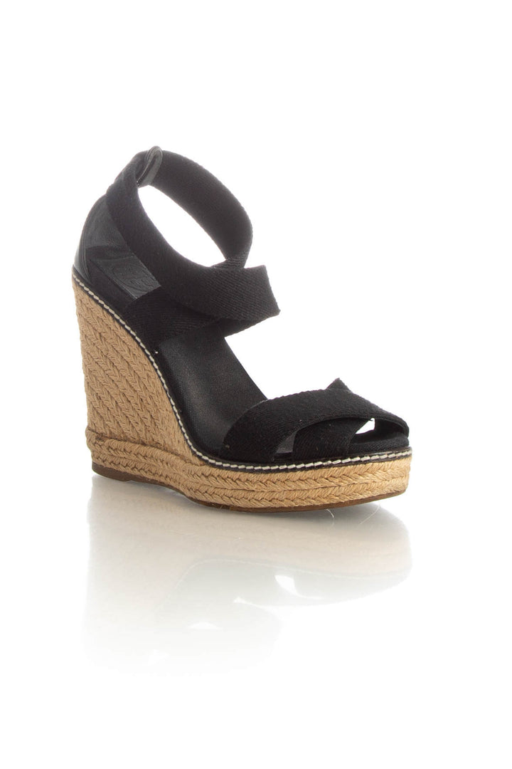 Zapato Tory Burch negro, vista posterior – ClosetRehab
