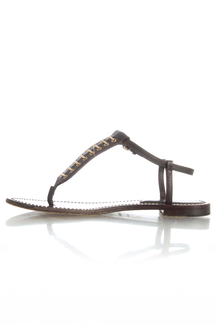 Zapato Burberry café, vista lateral – ClosetRehab