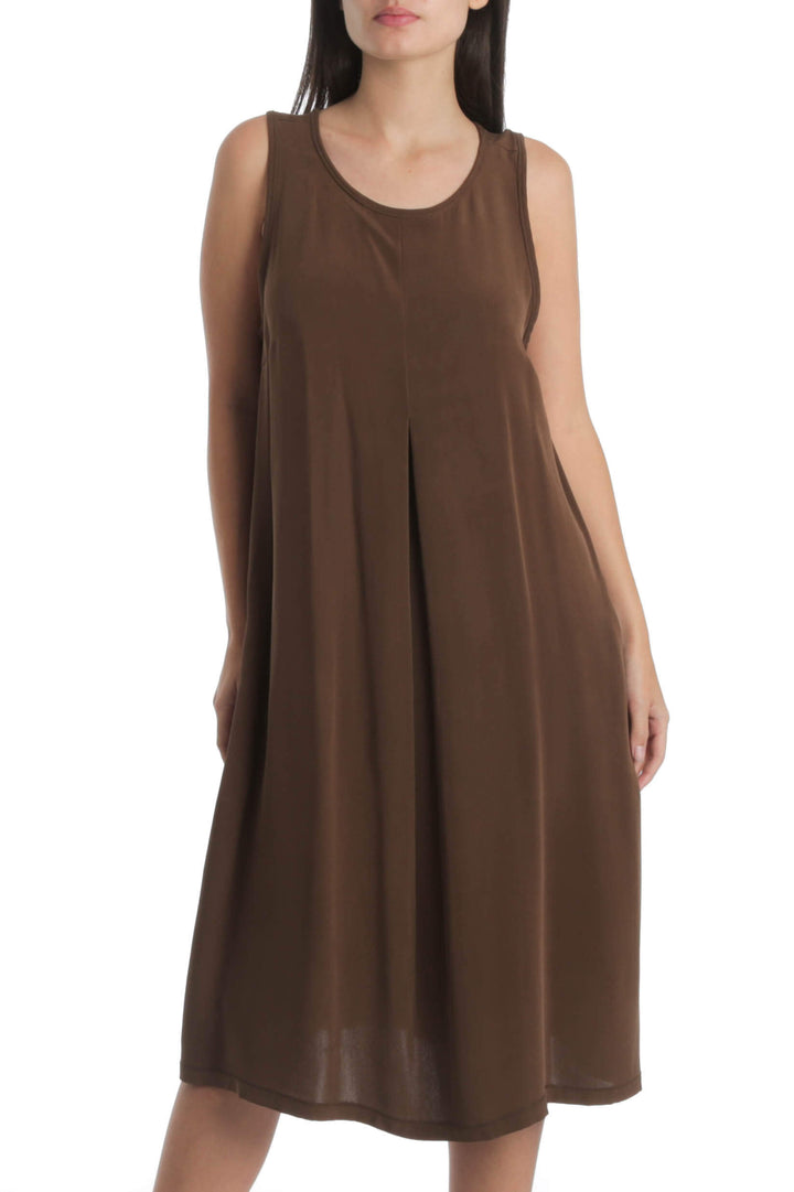 Vestido S' Max Mara café, vista frontal – ClosetRehab