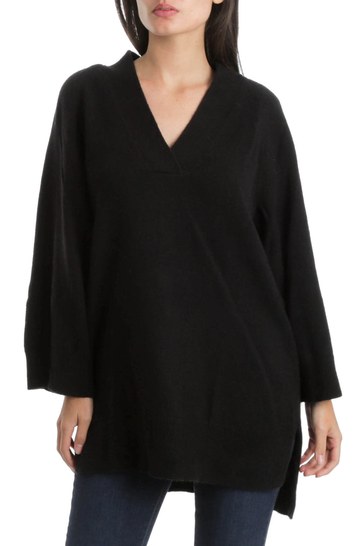Blusa Ann Taylor Loft negro, vista frontal – ClosetRehab