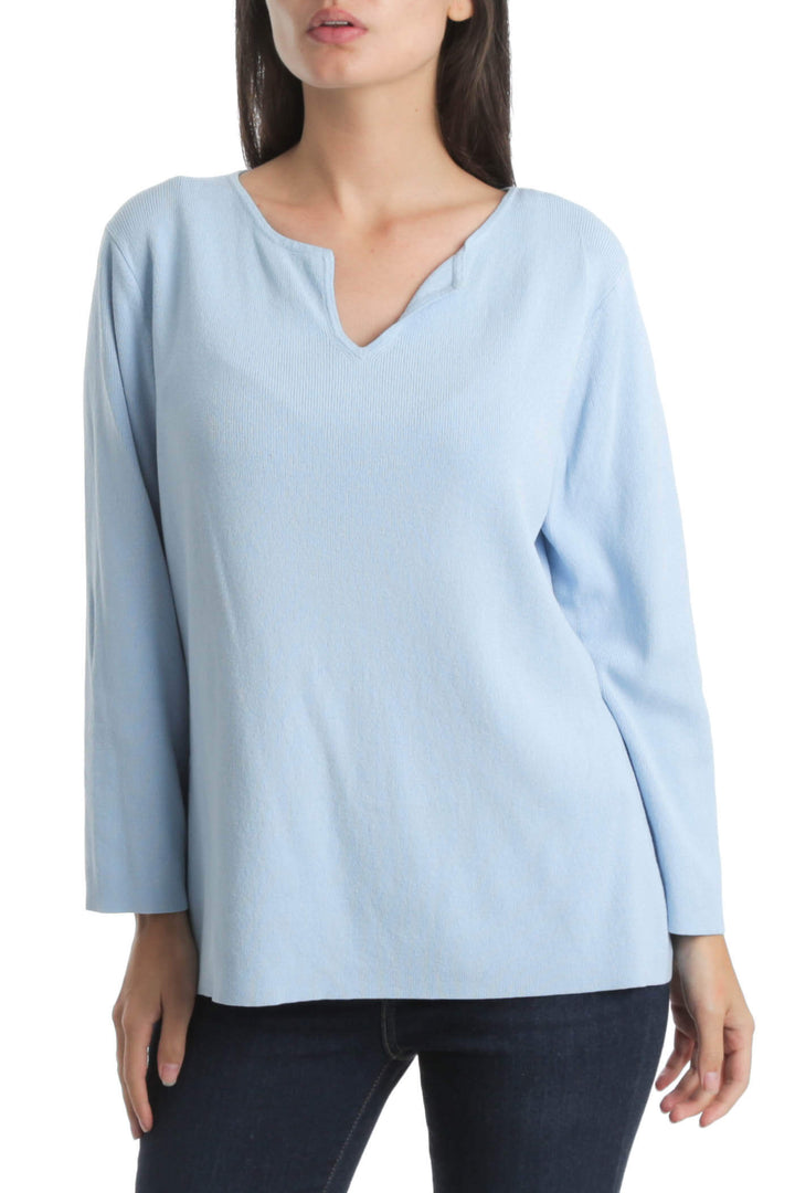 Blusa Ann Taylor Loft azul, vista frontal – ClosetRehab