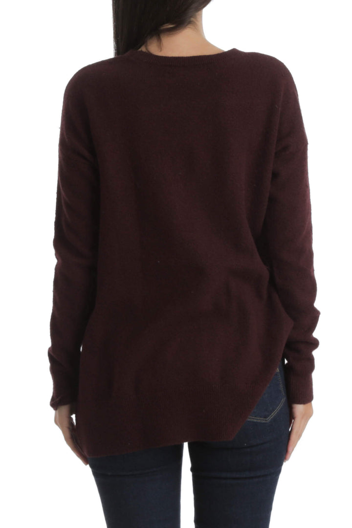 Blusa Loft rojo, vista posterior – ClosetRehab