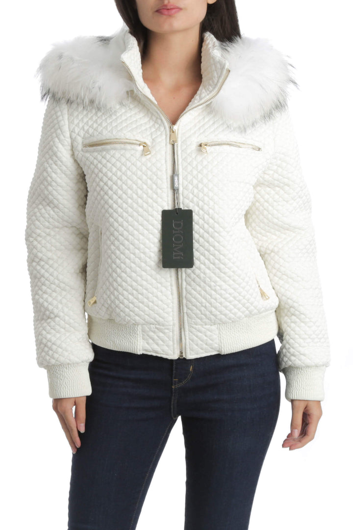 Chamarra DíOMí NWT blanco, vista frontal – ClosetRehab