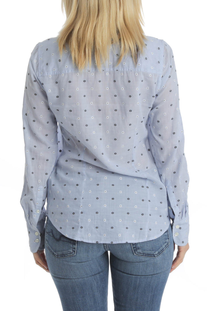 Blusa J. Crew azul, vista posterior – ClosetRehab