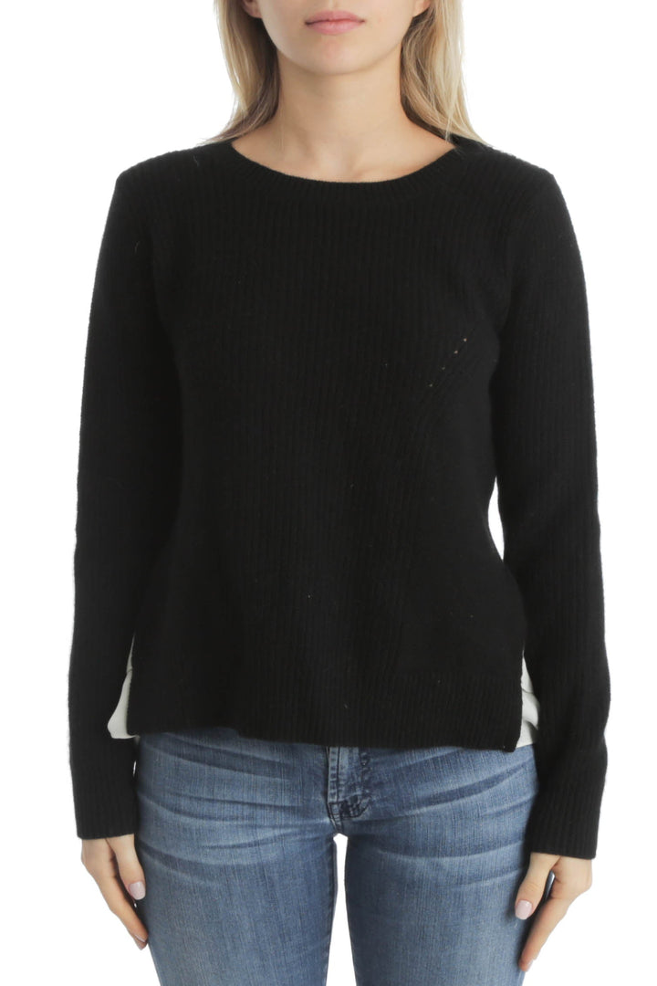 Blusa Club Monaco negro, vista frontal – ClosetRehab