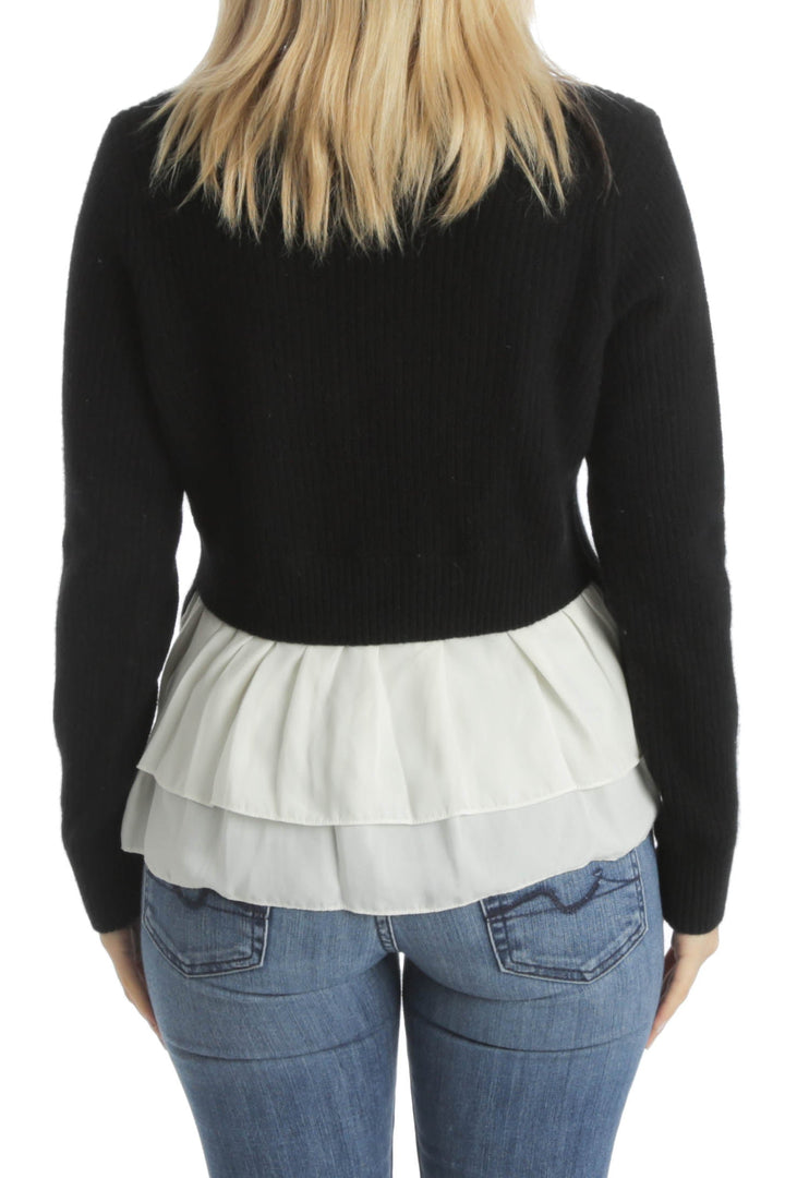 Blusa Club Monaco negro, vista posterior – ClosetRehab