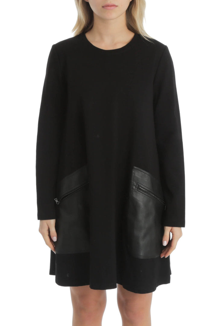 Vestido BCBG Maxazria negro, vista frontal – ClosetRehab