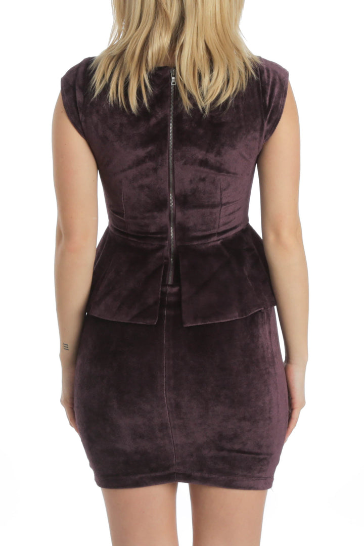 Vestido Alice + Olivia morado, vista posterior – ClosetRehab