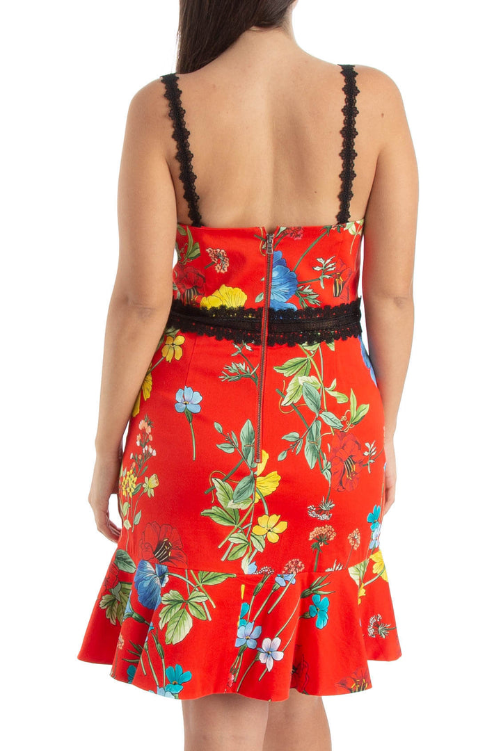 Vestido Alice + Olivia rojo, vista posterior – ClosetRehab