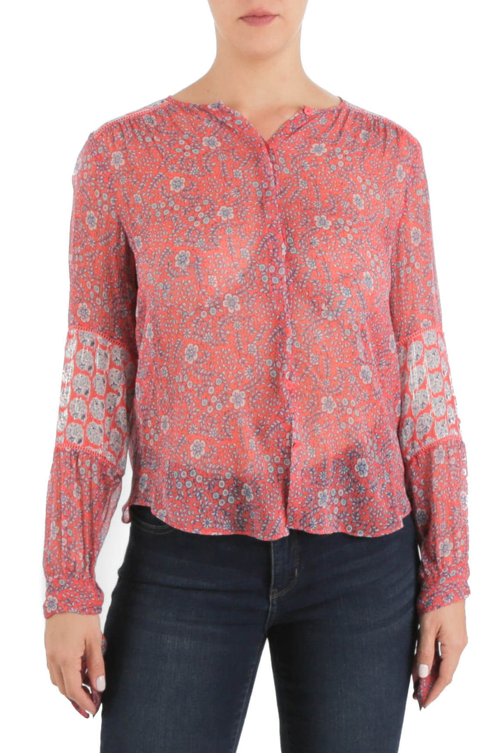 Blusa Rebecca Taylor rosa, vista frontal – ClosetRehab