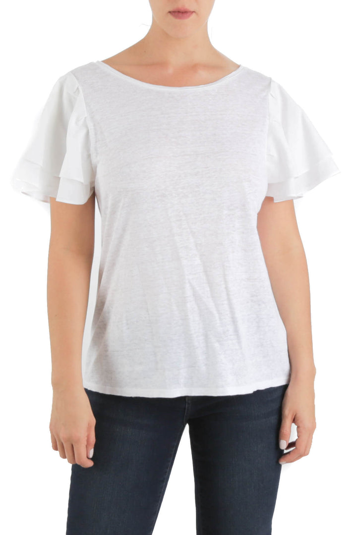 Blusa Laundry By Shelli Segal blanco, vista frontal – ClosetRehab