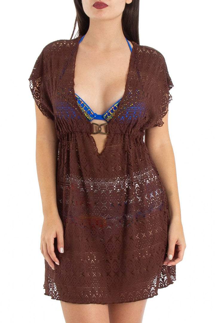 Traje de baño Becca café, vista frontal – ClosetRehab