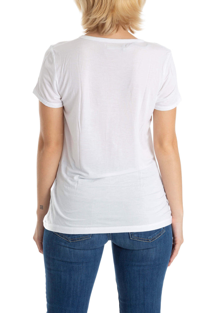 Blusa 7 For all Mankind blanco, vista posterior – ClosetRehab