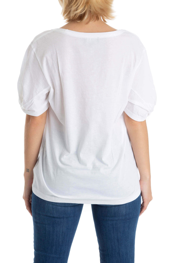 Blusa 7 For all Mankind blanco, vista posterior – ClosetRehab