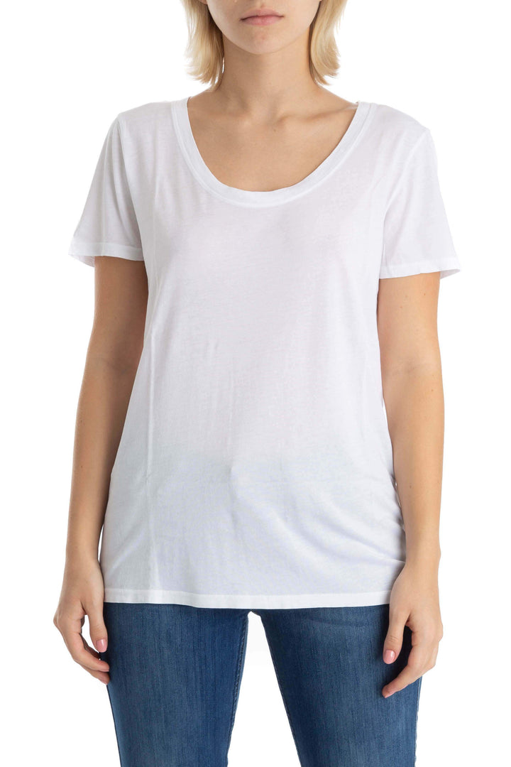 Blusa Adriano Goldschmied blanco, vista frontal – ClosetRehab