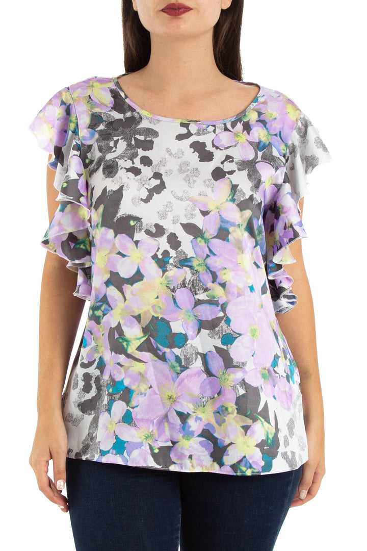 Blusa SIONI morado, vista frontal – ClosetRehab