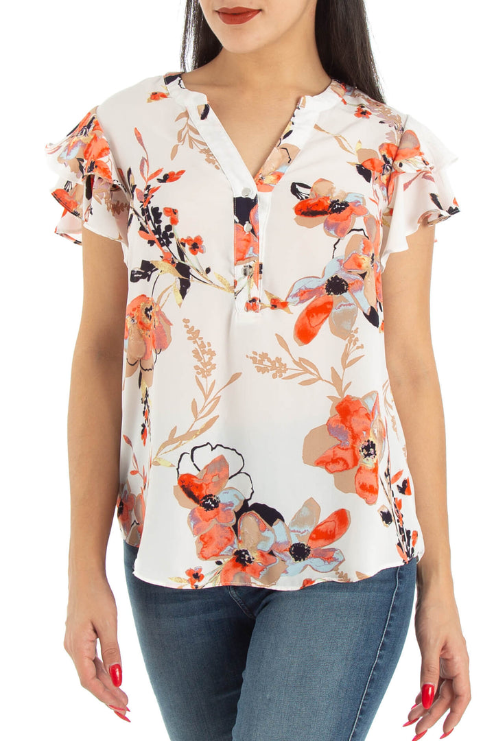 Blusa Zac & Rachel naranja, vista frontal – ClosetRehab