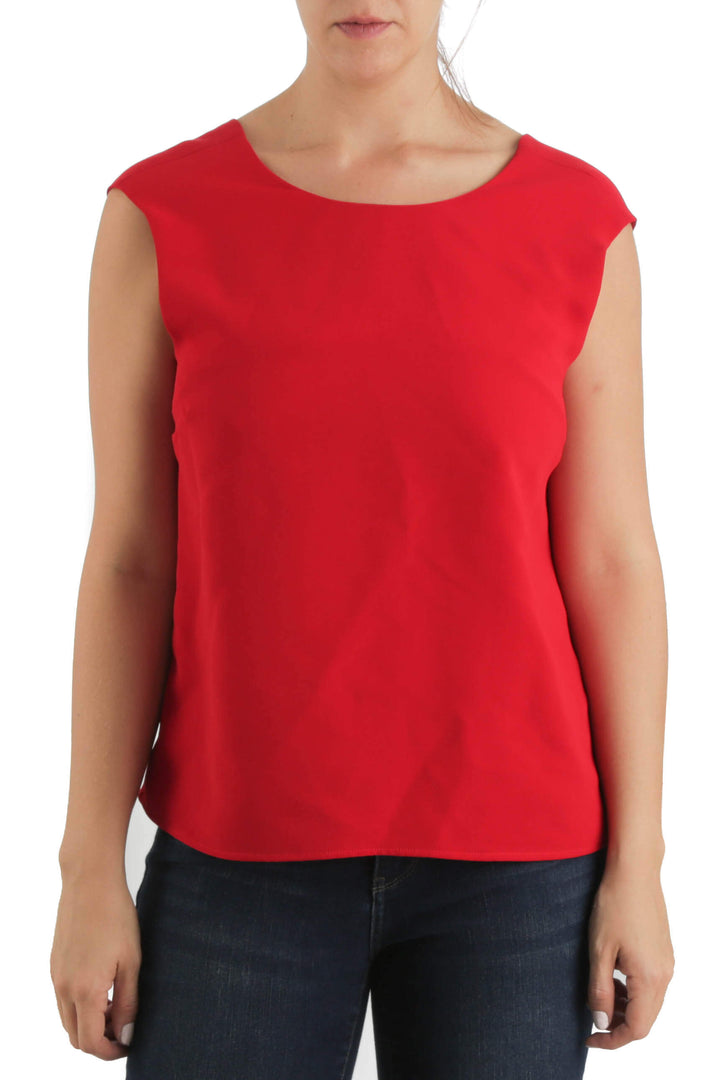 Blusa Carolina Herrera rojo, vista frontal – ClosetRehab