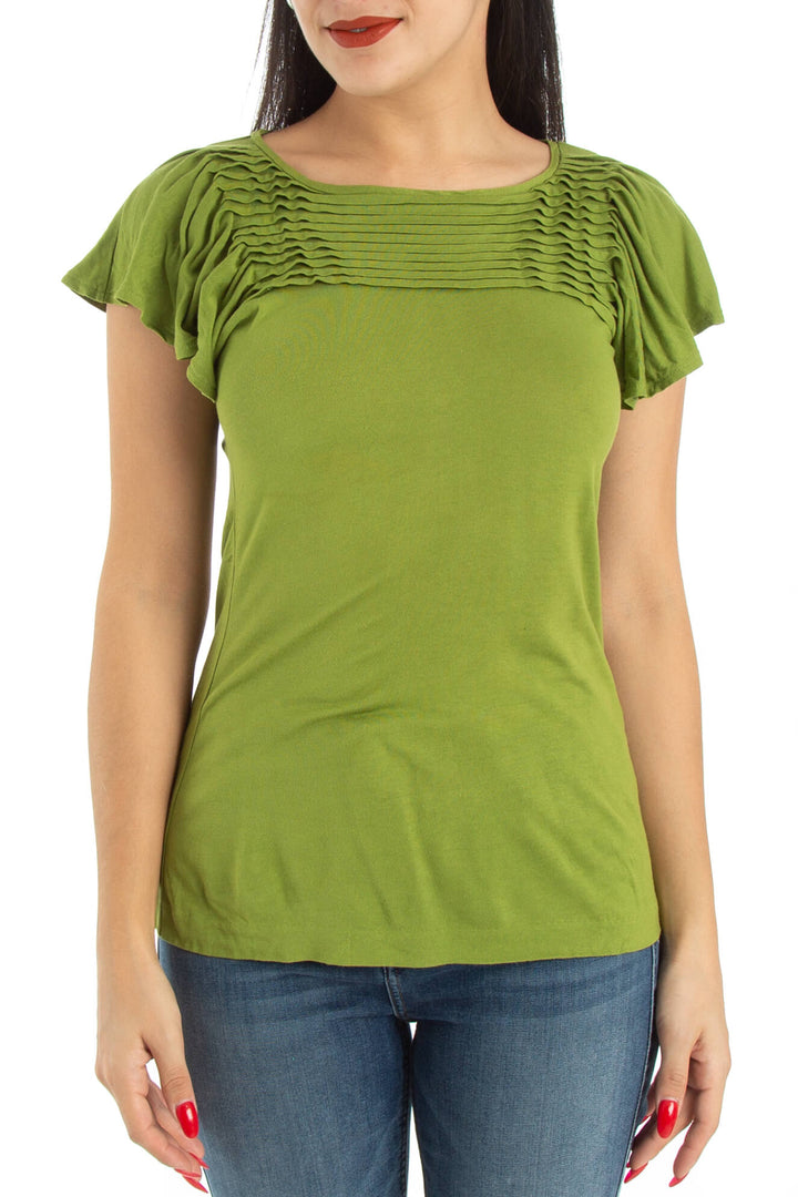 Blusa Banana Republic verde, vista frontal – ClosetRehab