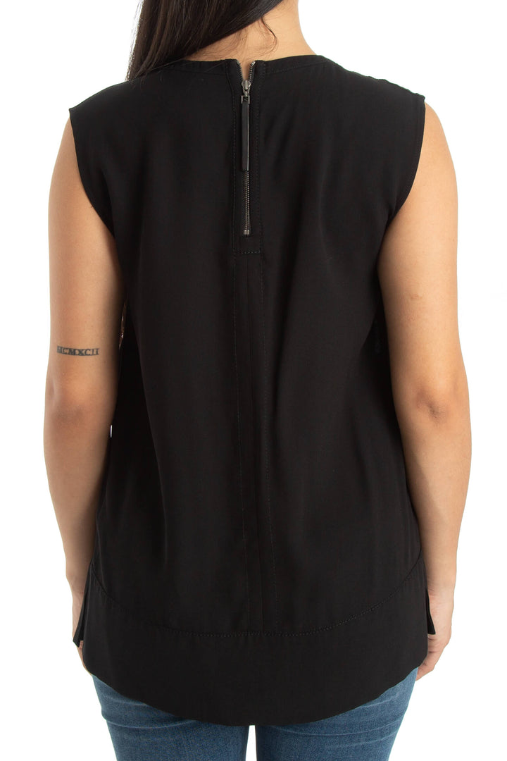 Blusa Helmut Lang negro, vista posterior – ClosetRehab