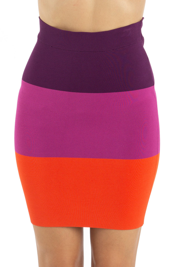 Falda BCBG Maxazria NWT morado, vista frontal – ClosetRehab